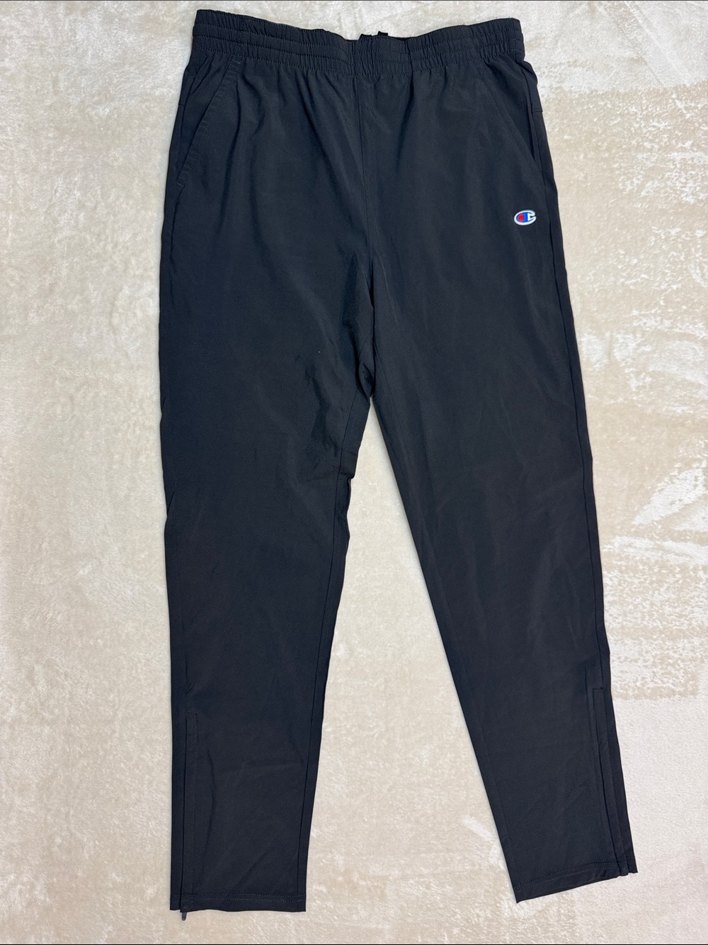 Champion Black Logo Elastic Waist Joggers